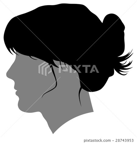 silhouette of a woman in profile silhouette of a woman in profile 28743953