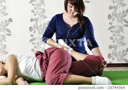 Technical execution of Thai massage 28744364