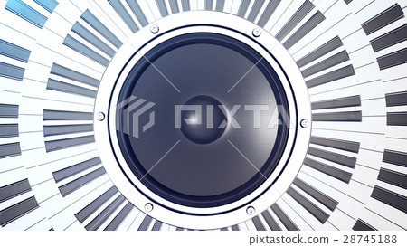 Abstract grand piano keys in a circle Abstract grand piano keys in a circle 28745188