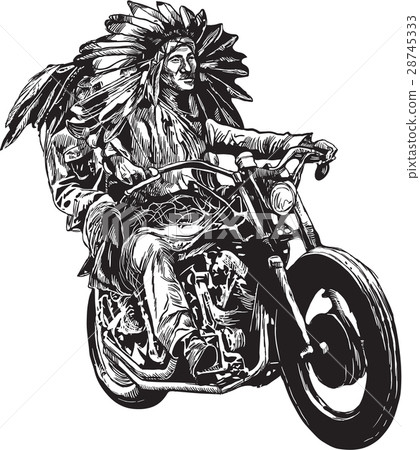 on the bike - native americans drive a motorcycle on the bike - native americans drive a motorcycle 28745333
