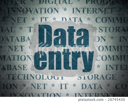 Data concept: Data Entry on Digital Data Paper 28745430