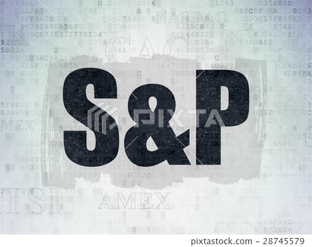Stock market indexes concept: S&P on Digital Data 28745579