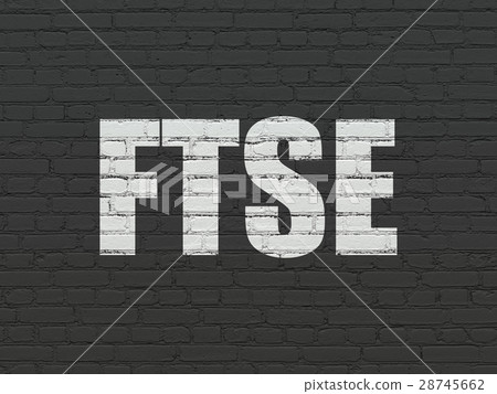Stock market indexes concept: FTSE on wall Stock market indexes concept: FTSE on wall 28745662