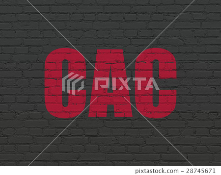 Stock market indexes concept: CAC on wall Stock market indexes concept: CAC on wall 28745671