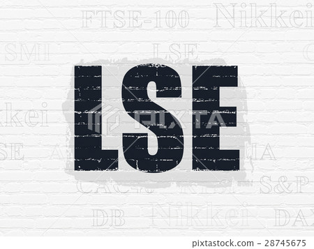 Stock market indexes concept: LSE on wall Stock market indexes concept: LSE on wall 28745675