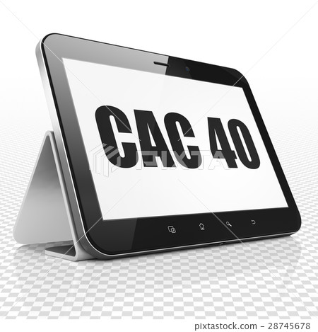 Stock market indexes concept: Tablet Computer with Stock market indexes concept: Tablet Computer with 28745678