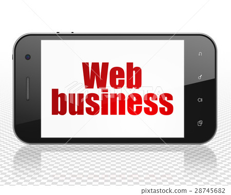 Web design concept: Smartphone with Web Business Web design concept: Smartphone with Web Business 28745682