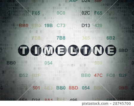 Timeline concept: Timeline on Digital Data Paper Timeline concept: Timeline on Digital Data Paper 28745700