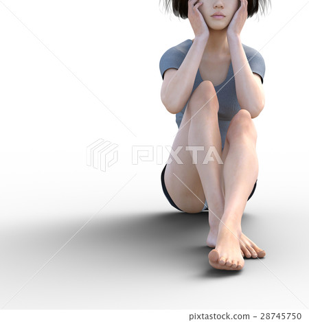 Leg care image Pretty female legs perming3DCG Illustration material Leg care image Pretty female legs perming3DCG Illustration material 28745750
