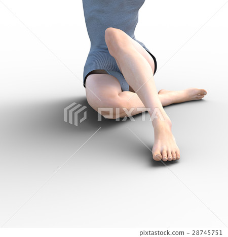 Leg care image Pretty female legs perming3DCG Illustration material Leg care image Pretty female legs perming3DCG Illustration material 28745751