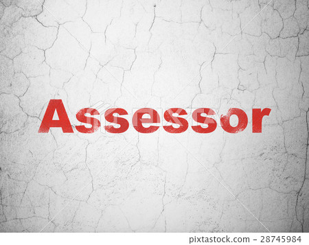 Insurance concept: Assessor on wall background - Stock Illustration