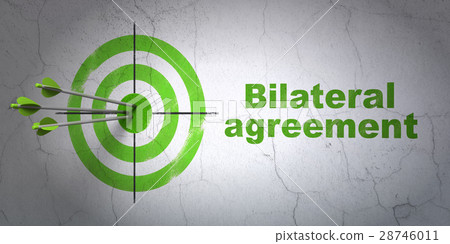 Insurance concept: target and Bilateral Agreement 28746011