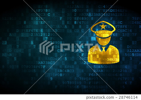 Law concept: Police on digital background Law concept: Police on digital background 28746114