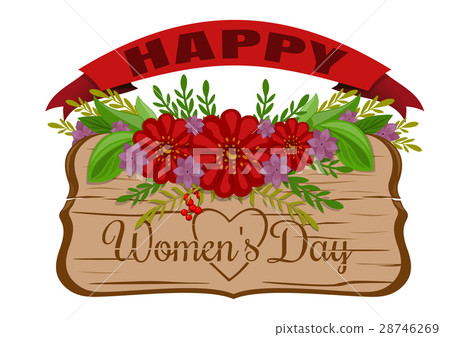 Happy Womens Day. March 8. Holiday card Happy Womens Day. March 8. Holiday card 28746269