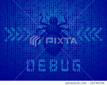 Vector software bug on computer monitor with 28746598