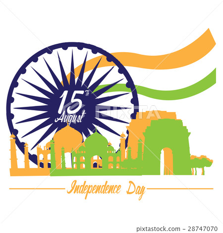 Independence day of India, Vector illustration 28747070