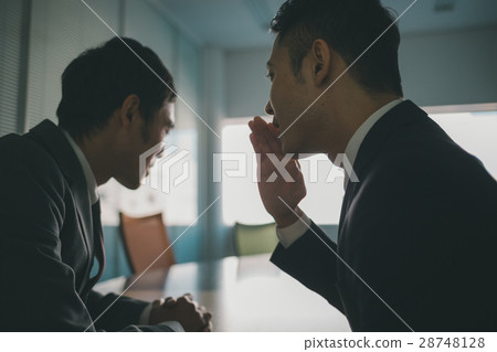 business, whisper into person's ear, business man 28748128