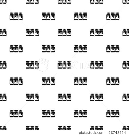 Three gouache in jar pattern, simple style 28748234