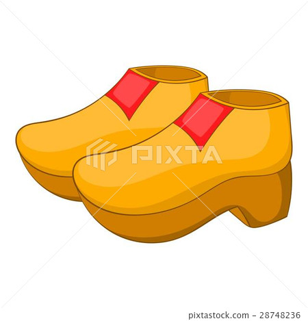 Wooden shoe icon, cartoon style 28748236