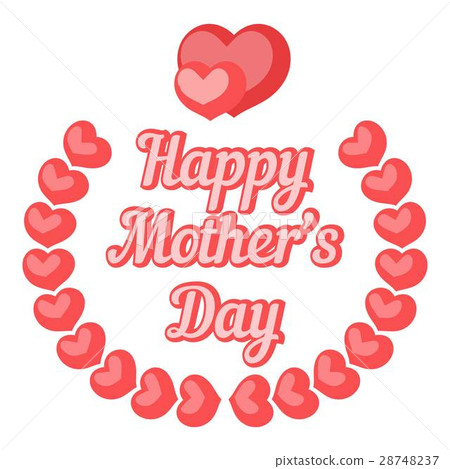 Happy Moters Day card icon, cartoon style Happy Moters Day card icon, cartoon style 28748237
