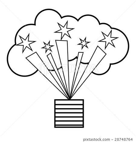 Bright firework icon, outline style Bright firework icon, outline style 28748764