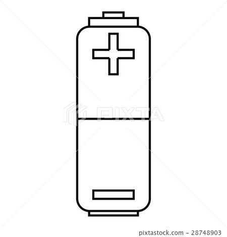 Battery icon, outline style Battery icon, outline style 28748903