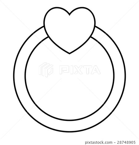 Love ring icon, outline style Love ring icon, outline style 28748905