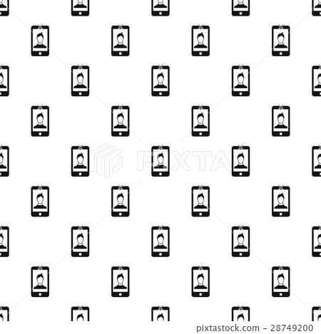 Photo of a man on the screen of smartphone pattern Photo of a man on the screen of smartphone pattern 28749200