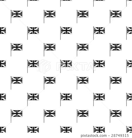 Great Britain flag with flagpole pattern 28749315