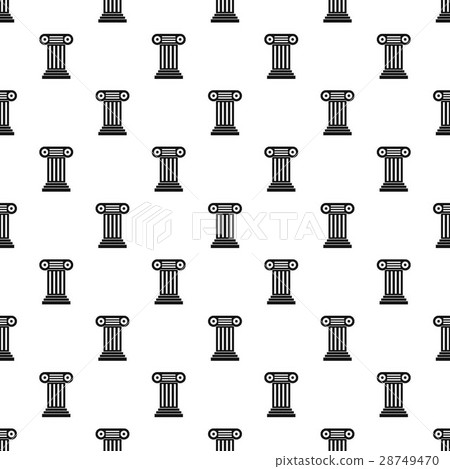 Ancient Ionic pillar pattern, simple style 28749470