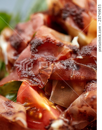 close up of prosciutto ham salad close up of prosciutto ham salad 28749655