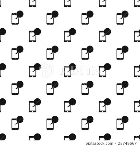 Smartphone with speech bubble pattern simple style Smartphone with speech bubble pattern simple style 28749667