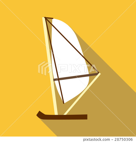 Yacht icon, flat style Yacht icon, flat style 28750306