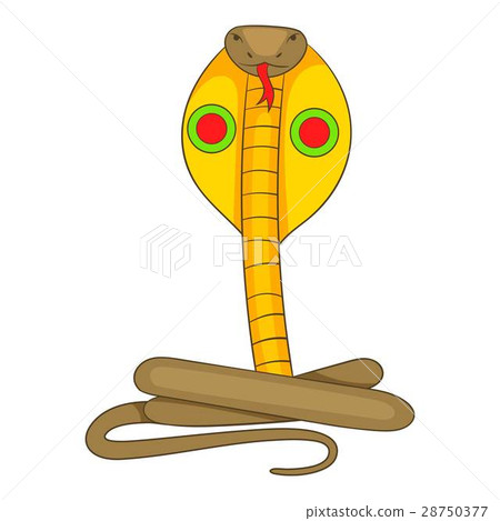 Cobra snake icon, cartoon style 28750377
