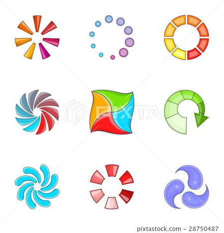 Preloader icons set, cartoon style Preloader icons set, cartoon style 28750487