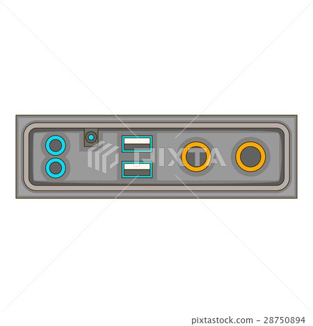 cable connection panel icon, cartoon style 28750894