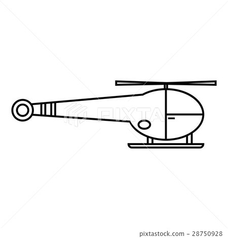 Helicopter icon, outline style 28750928