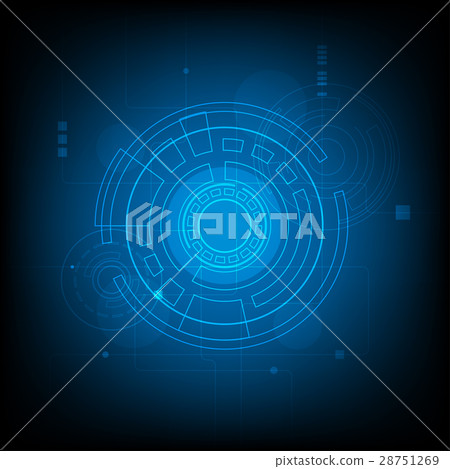Circle digital technology background futuristic Circle digital technology background futuristic 28751269