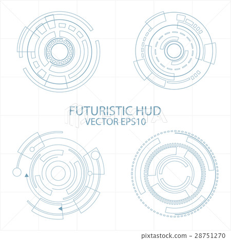 Circle futuristic elements digital technology Circle futuristic elements digital technology 28751270