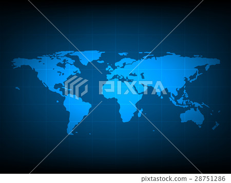 Blue World map digital technology background Blue World map digital technology background 28751286