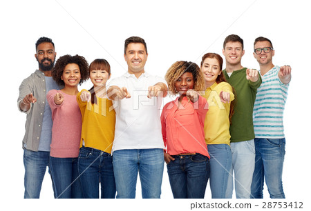 international group of people pointing on you 28753412