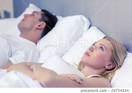 happy couple sleeping in bed happy couple sleeping in bed 28754224