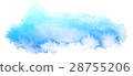 Abstract blue watercolor on white background. 28755206