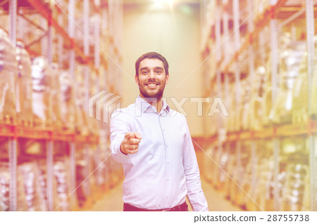 happy man at warehouse happy man at warehouse 28755738