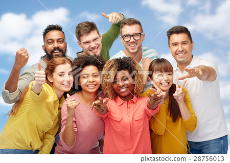 international group of people showing thumbs up international group of people showing thumbs up 28756013
