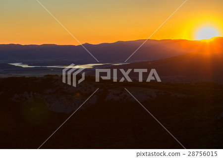 Sunrise over mountains of Southern Crimea. View 28756015