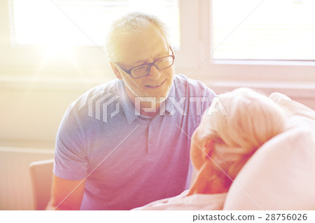 senior couple meeting at hospital ward senior couple meeting at hospital ward 28756026