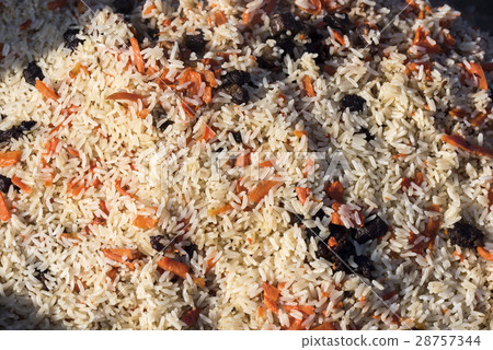 The famous Asian dish - pilaf with lamb and rice The famous Asian dish - pilaf with lamb and rice 28757344