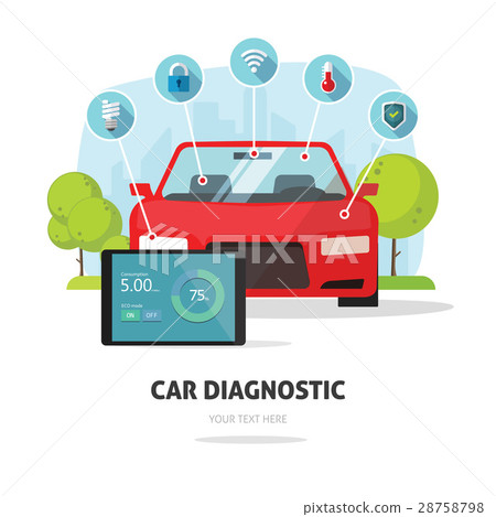 Car diagnostics test service, protection insurance 28758798