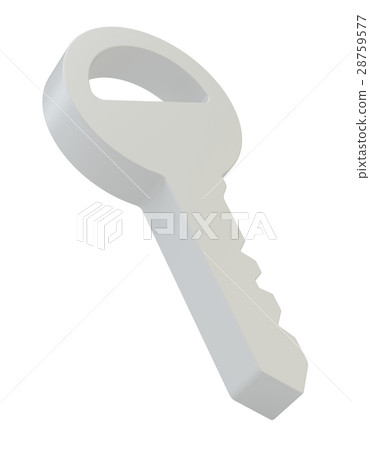 Key from door on white background Key from door on white background 28759577